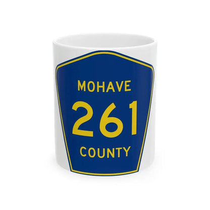 Mohave County 261 (Arizona) (Road Sign) White Coffee Mug 11oz - Go Mug Yourself