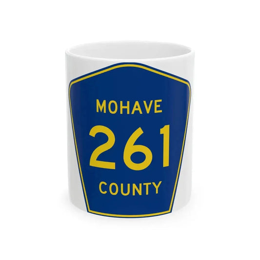 Mohave County 261 (Arizona) (Road Sign) White Coffee Mug 11oz - Go Mug Yourself