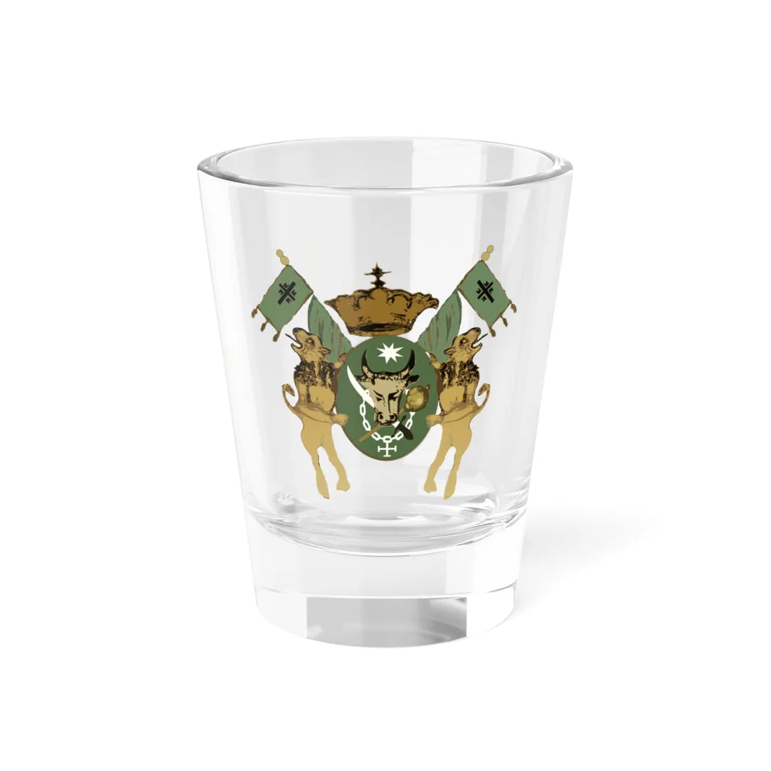 Moldavian coat of arms in Olari Church Bucharest (Oman) (Coat of Arms) Shot Glass 1.5oz 1.5oz - Go Mug Yourself