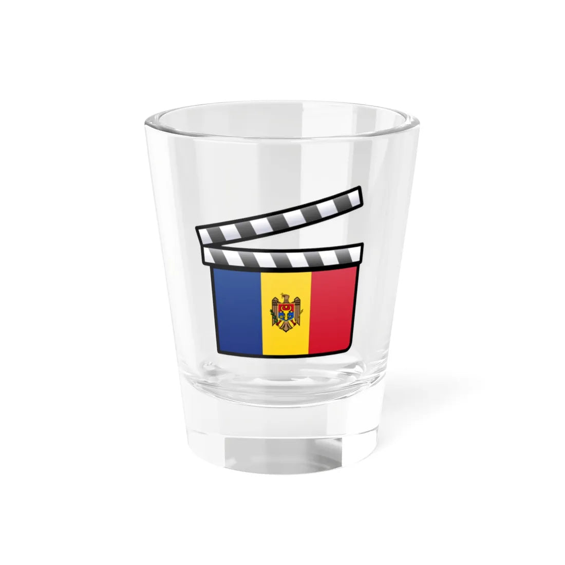 Moldova film clapperboard (Moldova) Shot Glass 1.5oz 1.5oz - Go Mug Yourself