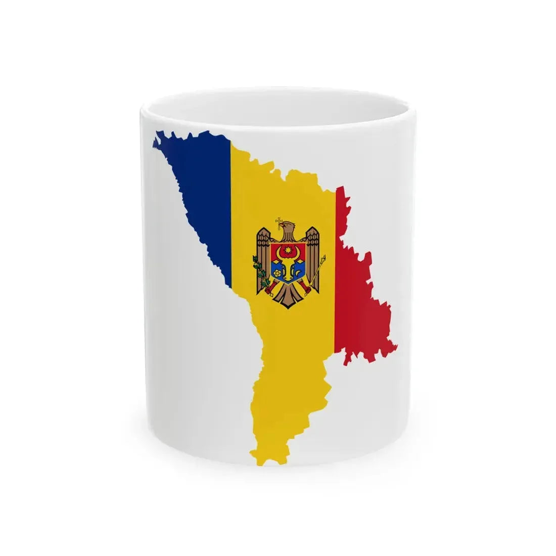 Moldova map coat (Moldova) White Coffee Mug 11oz - Go Mug Yourself