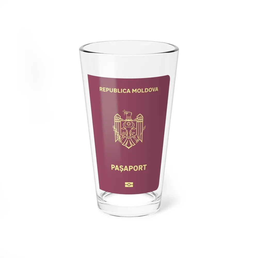 Moldova Passport - Pint Glass 16oz-16oz-Go Mug Yourself