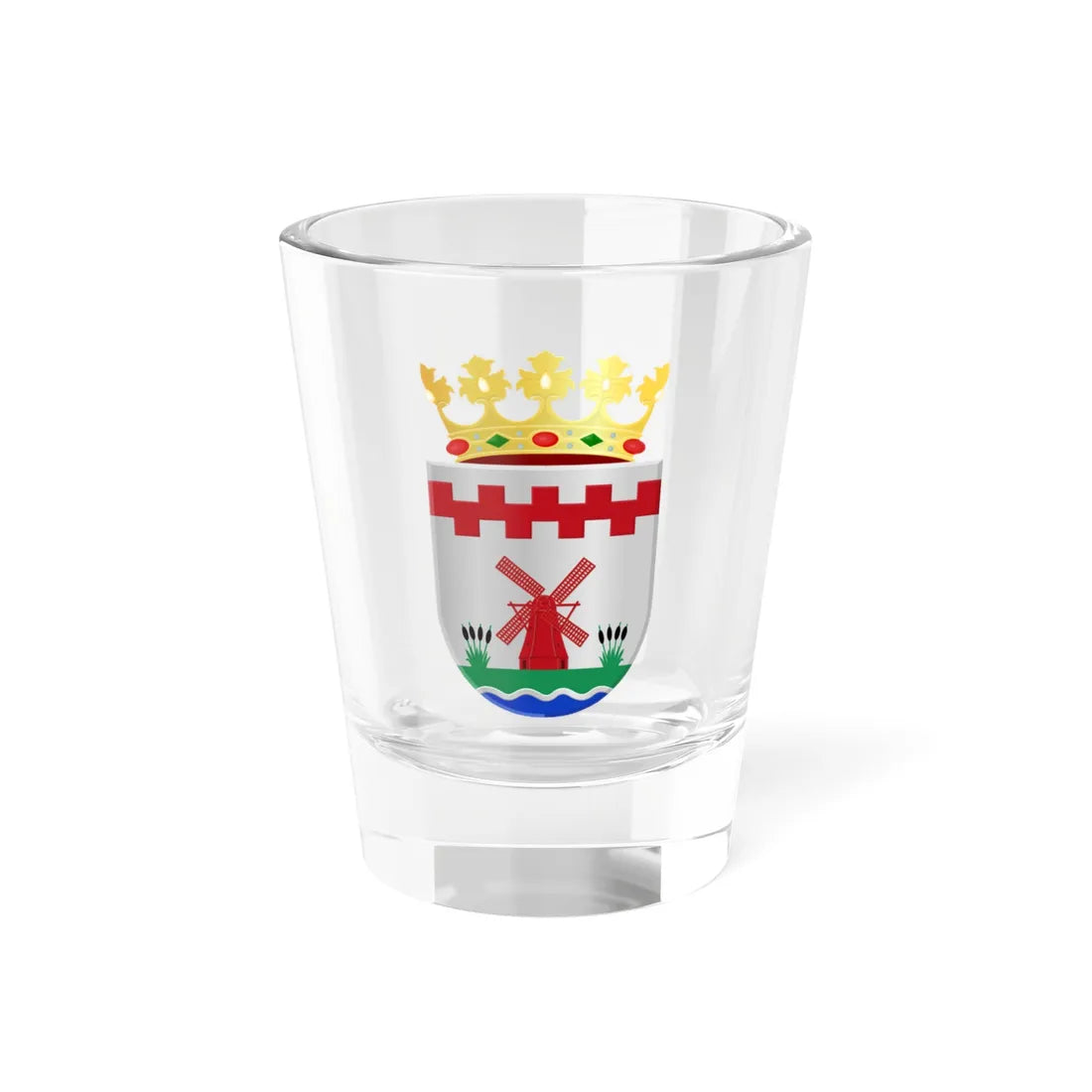 Molenlanden wapen (Netherlands) (Coat of Arms) Shot Glass 1.5oz 1.5oz - Go Mug Yourself