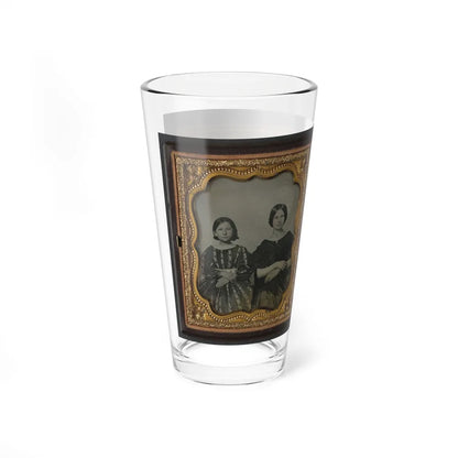 Mollie Knopp Zigler, Left, And Betty Hoover, Right ; Unidentified Midshipman In Confederate Uniform With Book (U.S. Civil War) Pint Glass 16oz-Go Mug Yourself