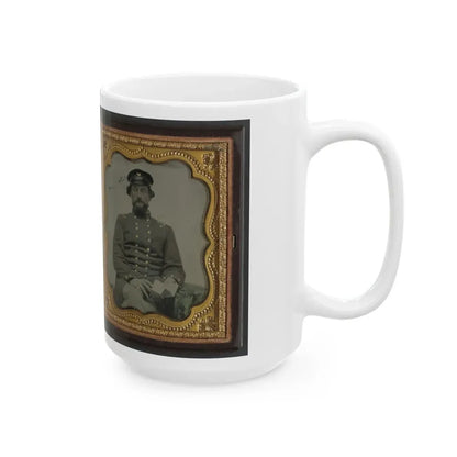 Mollie Knopp Zigler, Left, And Betty Hoover, Right ; Unidentified Midshipman In Confederate Uniform With Book (U.S. Civil War) White Coffee Mug - Go Mug Yourself