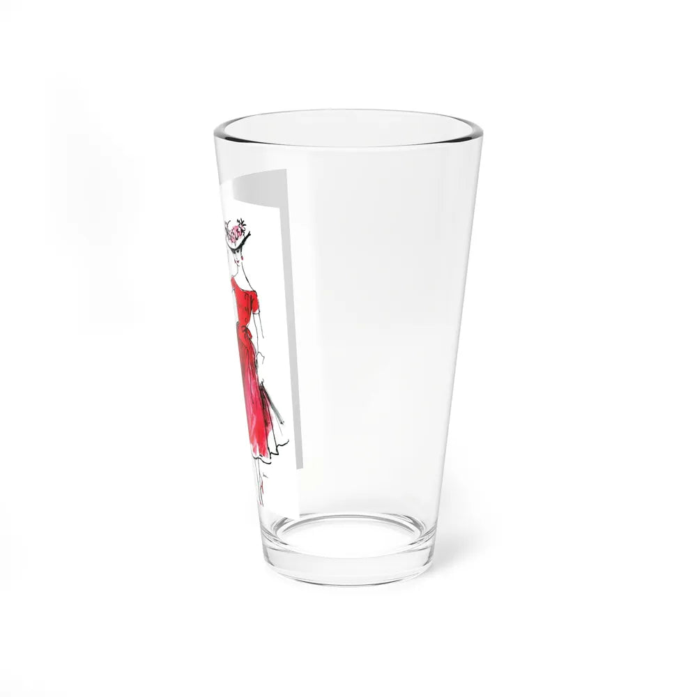 Mollie Parnis for Wamsutta, 1956 (1) (Magazine Illustration) Pint Glass 16oz-Go Mug Yourself