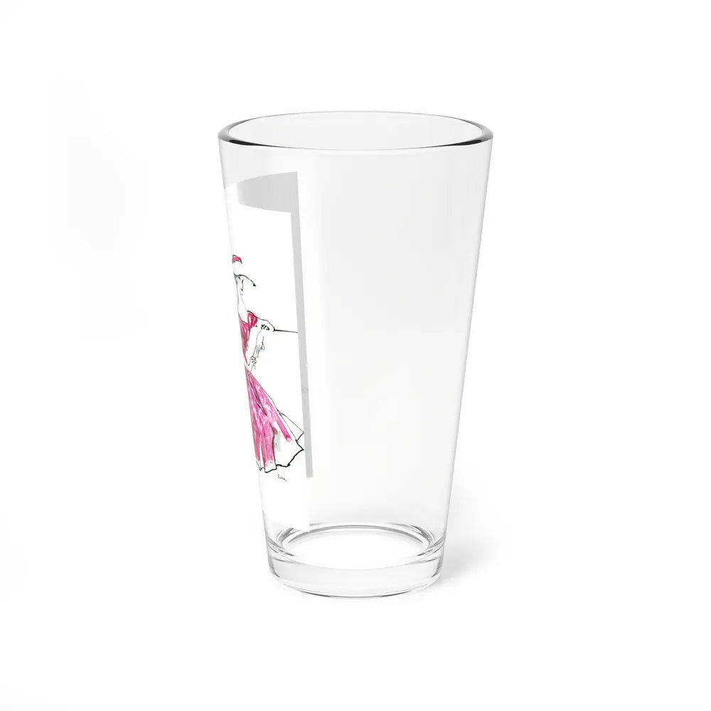 Mollie Parnis for Wamsutta, 1956 (2) (Magazine Illustration) Pint Glass 16oz-Go Mug Yourself