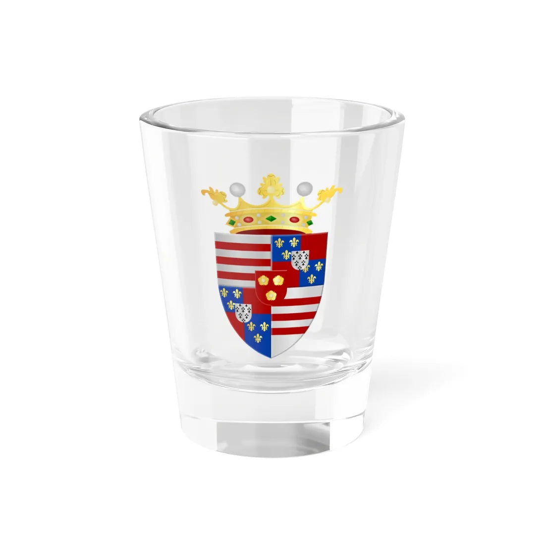 Momignies wapen (France) (Coat of Arms) Shot Glass 1.5oz 1.5oz - Go Mug Yourself