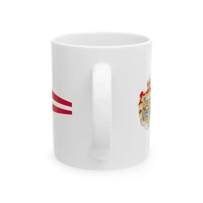 Monarchs Pennant of Denmark (Denmark) White Coffee Mug - Go Mug Yourself