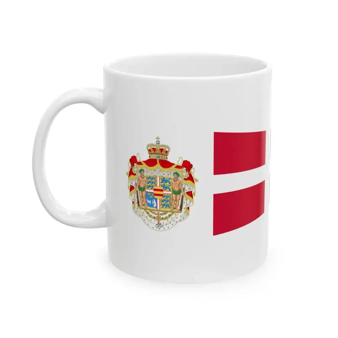 Monarchs Pennant of Denmark (Denmark) White Coffee Mug - Go Mug Yourself