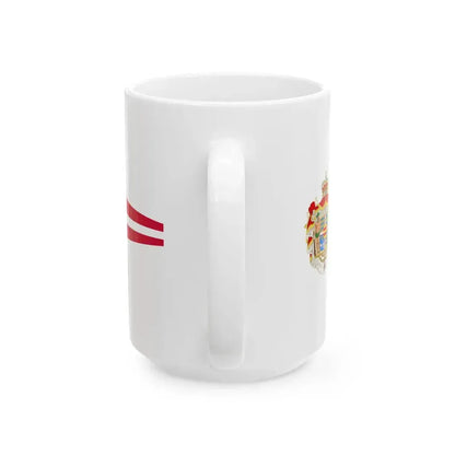 Monarchs Pennant of Denmark (Denmark) White Coffee Mug - Go Mug Yourself