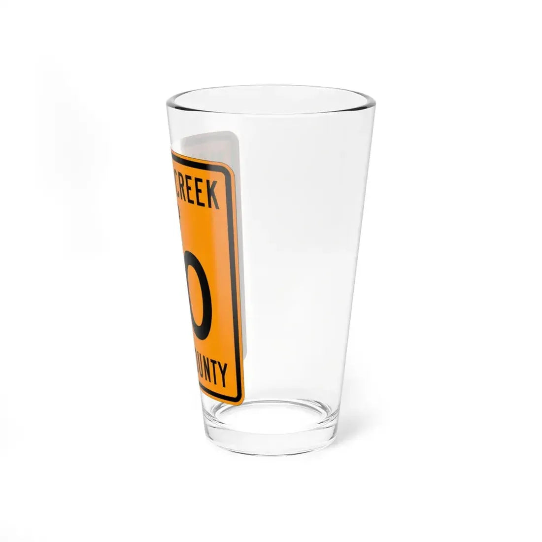 Monday Creek Township Perry County Ohio route shield template (Ohio) (Road Sign) Pint Glss 16oz - Go Mug Yourself