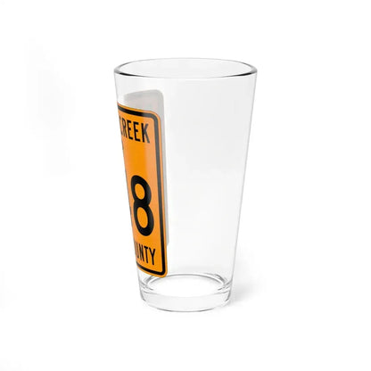 Monday Creek Township Route 248 Perry County Ohio (Ohio) (Road Sign) Pint Glass 16oz - Go Mug Yourself