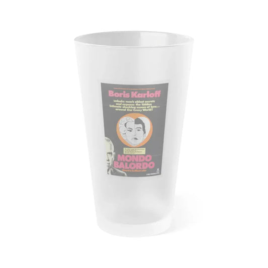 MONDO BALORDO 1964 Movie Poster - Frosted Pint Glass 16oz 16oz Frosted - Go Mug Yourself