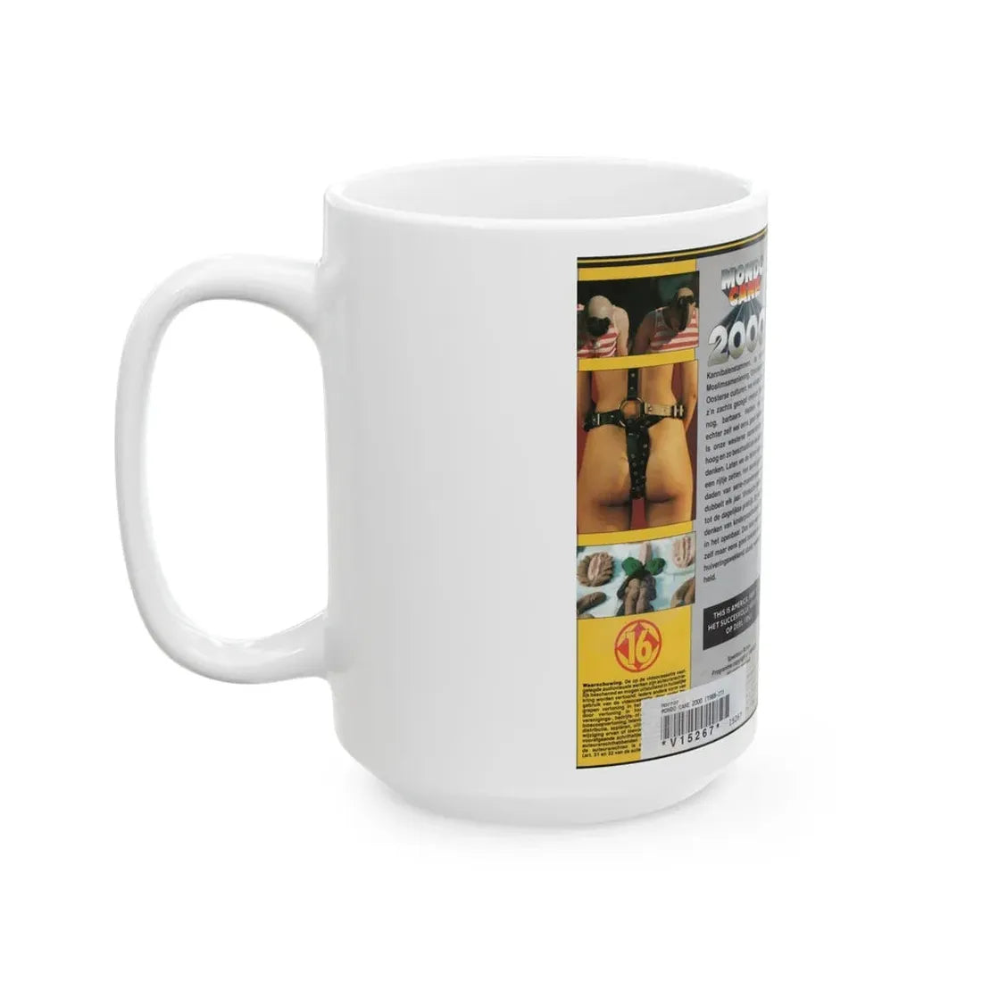 MONDO CANE 2000 THIS IS AMERICA PART 3 (VHS COVER) - White Coffee Mug - Go Mug Yourself