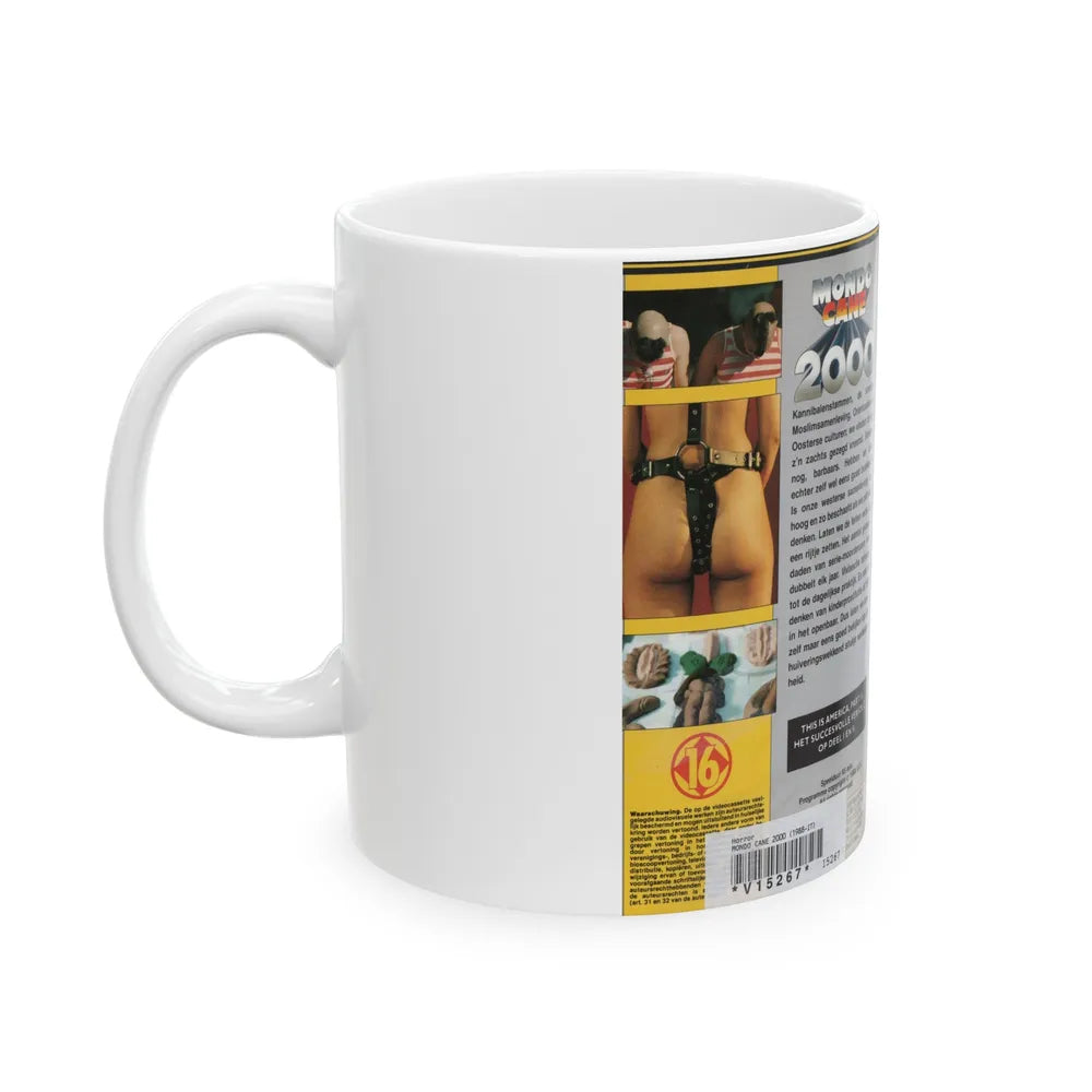 MONDO CANE 2000 THIS IS AMERICA PART 3 (VHS COVER) - White Coffee Mug-Go Mug Yourself