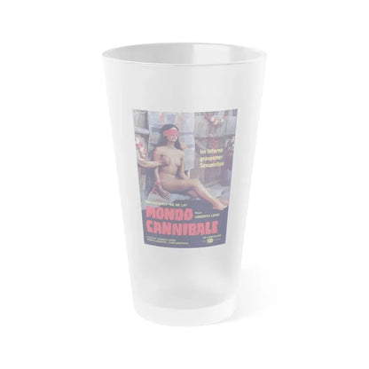 MONDO CANNIBALE 1980 Movie Poster - Frosted Pint Glass 16oz 16oz Frosted - Go Mug Yourself