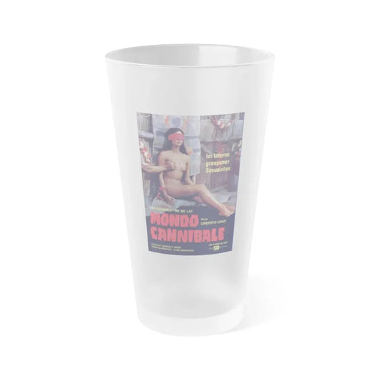 MONDO CANNIBALE 1980 Movie Poster - Frosted Pint Glass 16oz 16oz Frosted - Go Mug Yourself