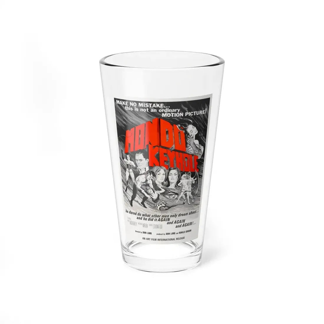 MONDO KEYHOLE 1966 Movie Poster - Pint Glass 16oz 16oz - Go Mug Yourself