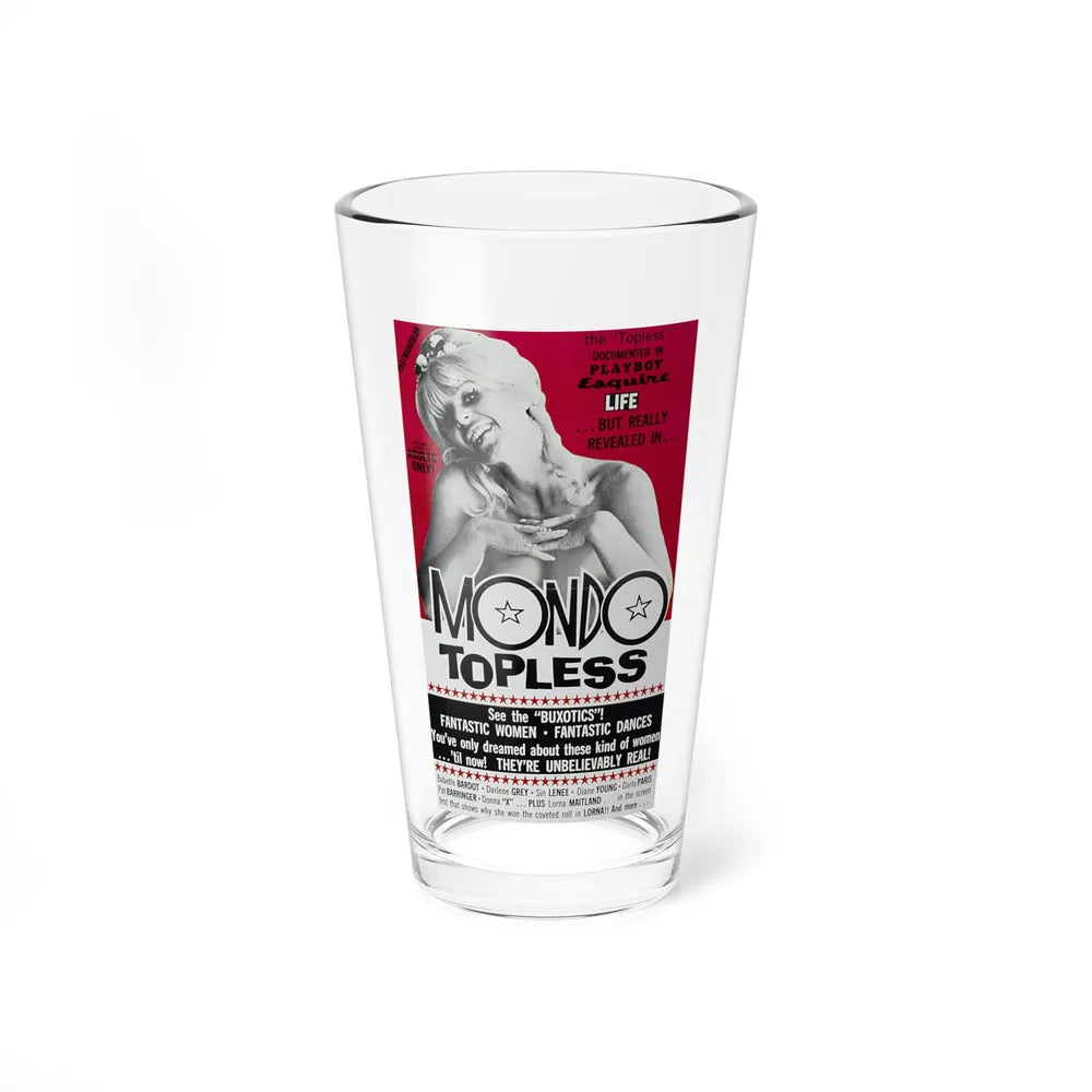 MONDO TOPLESS 1966 Movie Poster - Pint Glass 16oz-16oz-Go Mug Yourself