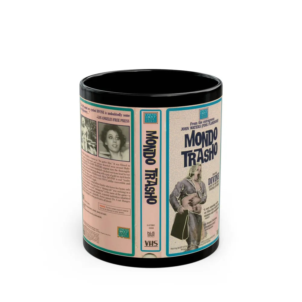 MONDO TRASHO (VHS COVER) - Black Coffee Mug-11oz-Go Mug Yourself