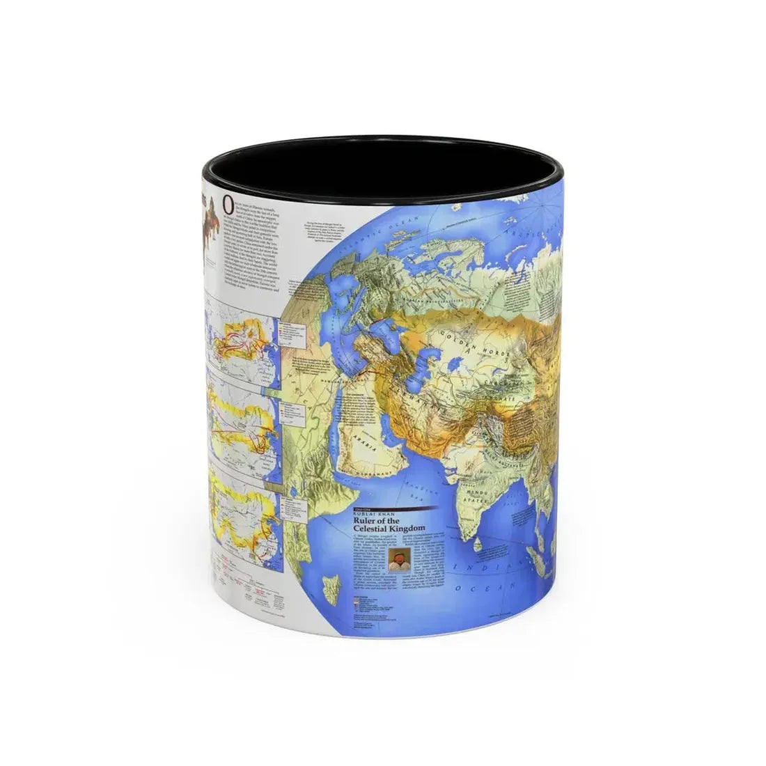 Mongol Khans and Their Legacy (1996) (Map) Accent Coffee Mug 11oz Black - Go Mug Yourself