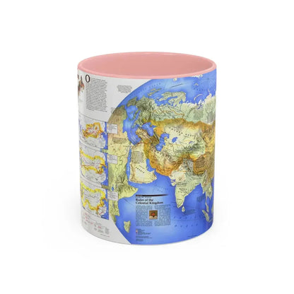 Mongol Khans and Their Legacy (1996) (Map) Accent Coffee Mug 11oz Pink - Go Mug Yourself
