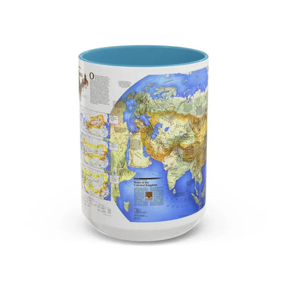 Mongol Khans and Their Legacy (1996) (Map) Accent Coffee Mug 15oz Light Blue - Go Mug Yourself