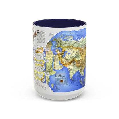 Mongol Khans and Their Legacy (1996) (Map) Accent Coffee Mug 15oz Navy - Go Mug Yourself