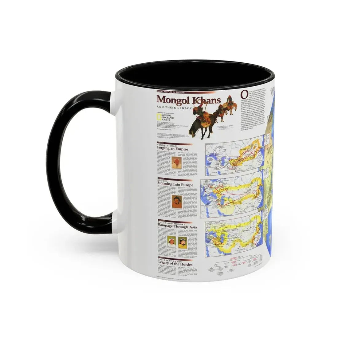 Mongol Khans and Their Legacy (1996) (Map) Accent Coffee Mug - Go Mug Yourself