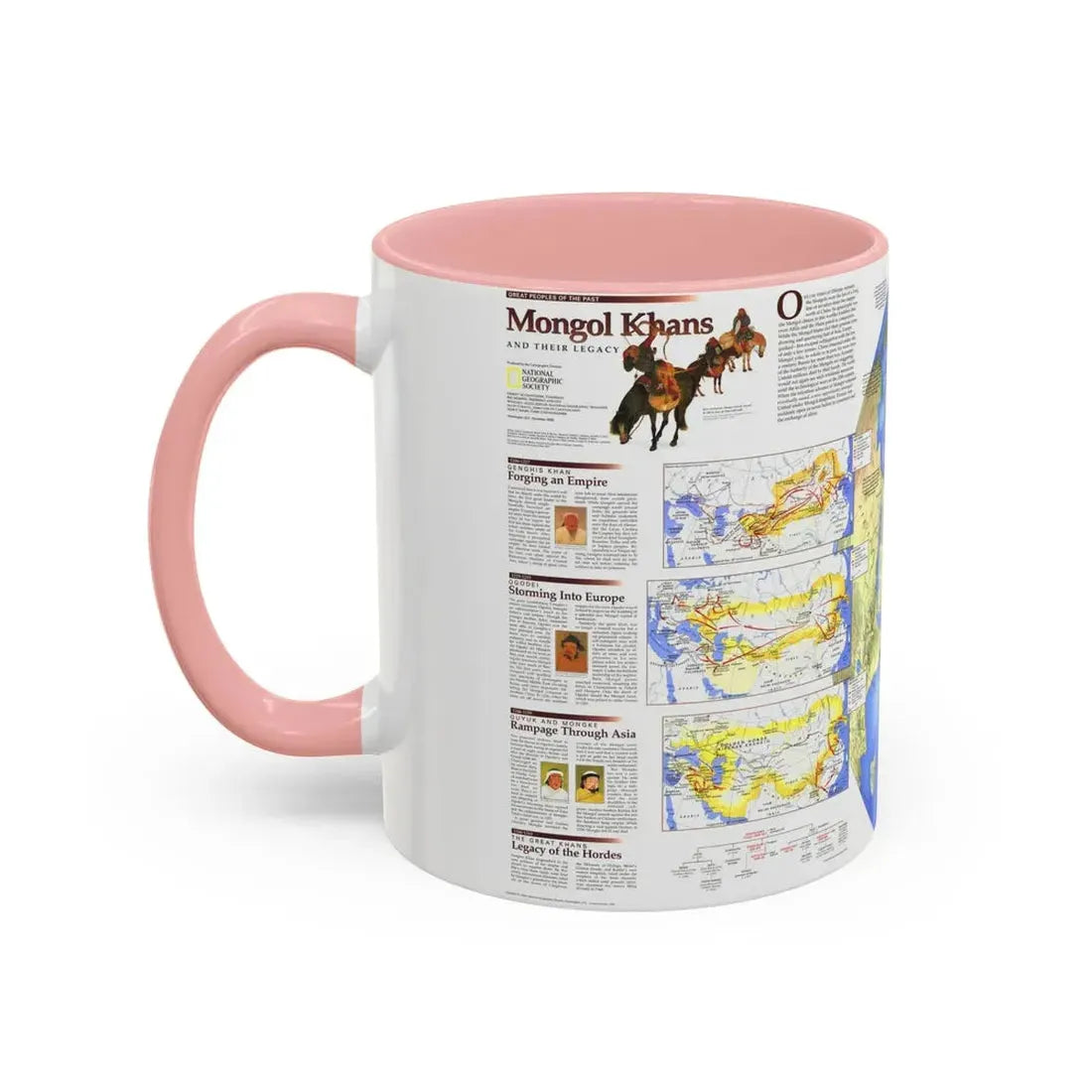 Mongol Khans and Their Legacy (1996) (Map) Accent Coffee Mug - Go Mug Yourself