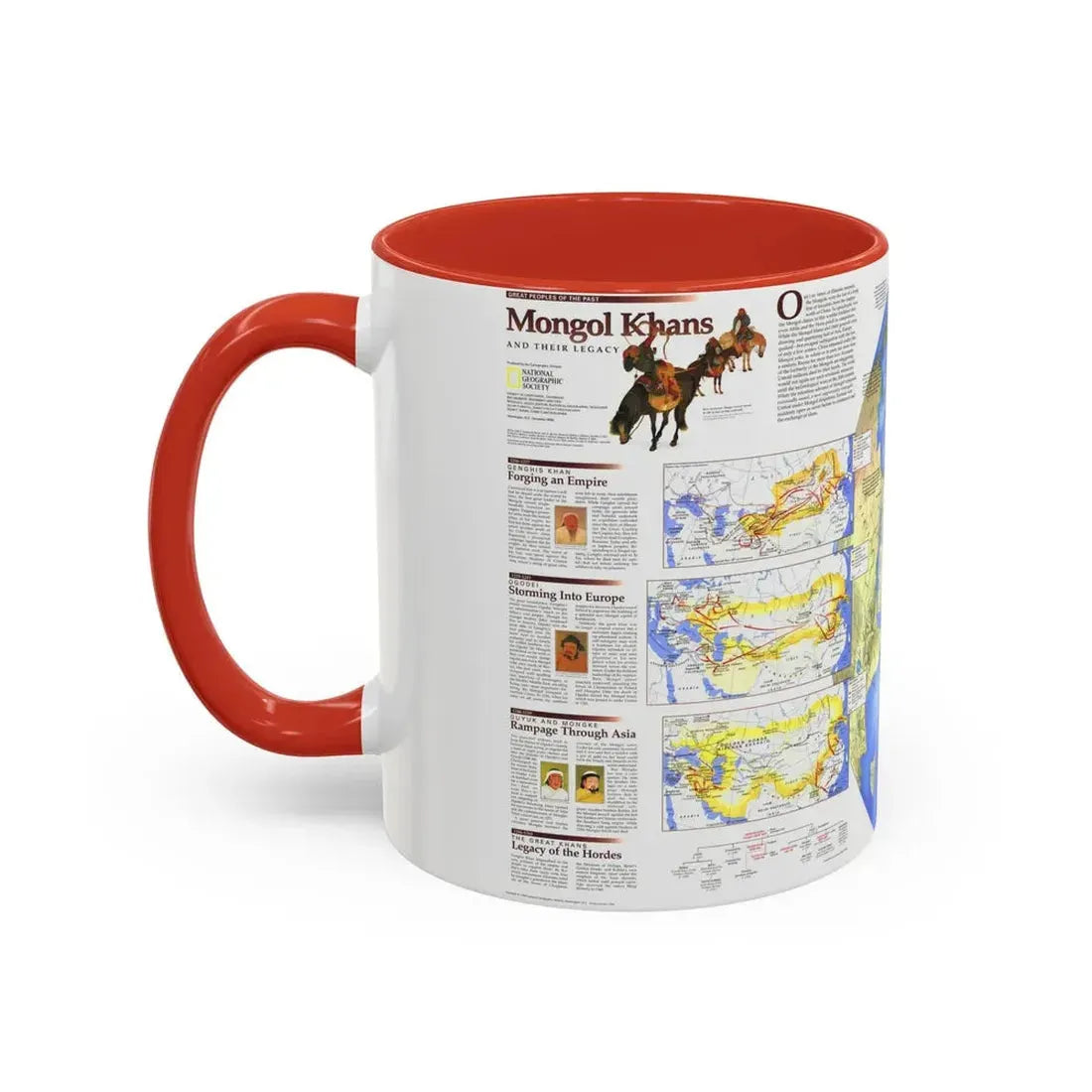 Mongol Khans and Their Legacy (1996) (Map) Accent Coffee Mug - Go Mug Yourself