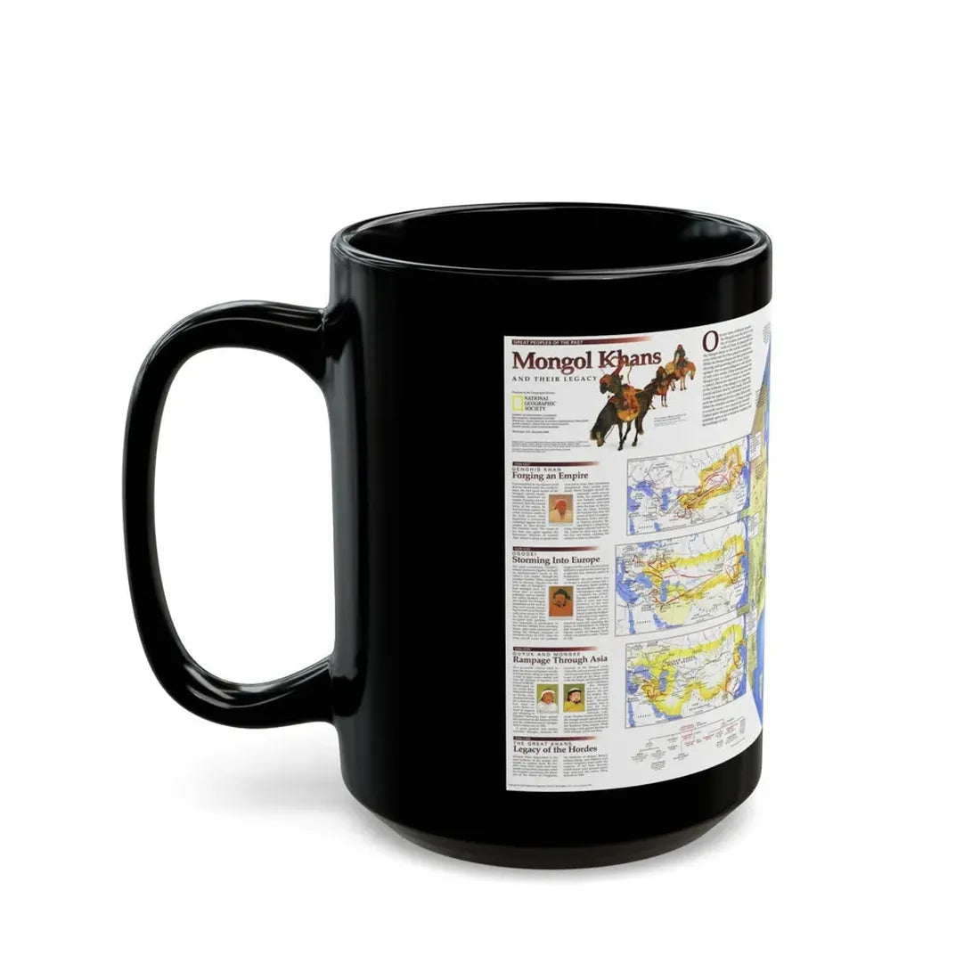Mongol Khans and Their Legacy (1996) (Map) Black Coffee Mug - Go Mug Yourself