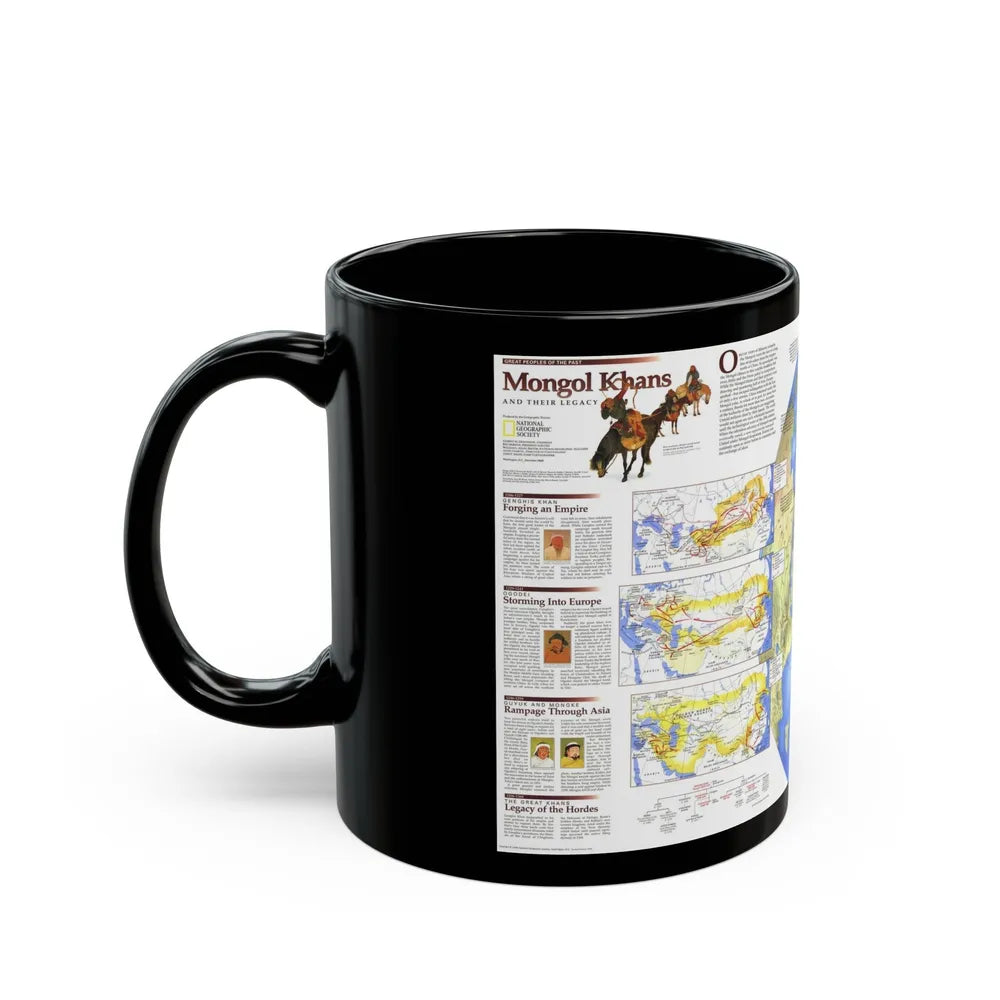 Mongol Khans and Their Legacy (1996) (Map) Black Coffee Mug-Go Mug Yourself