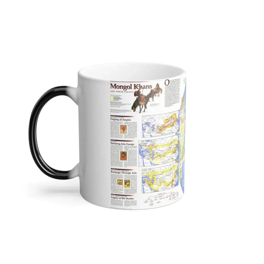 Mongol Khans and Their Legacy (1996) (Map) Color Changing Mug 11oz - Go Mug Yourself