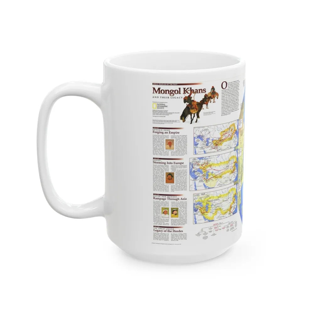 Mongol Khans and Their Legacy (1996) (Map) White Coffee Mug-Go Mug Yourself