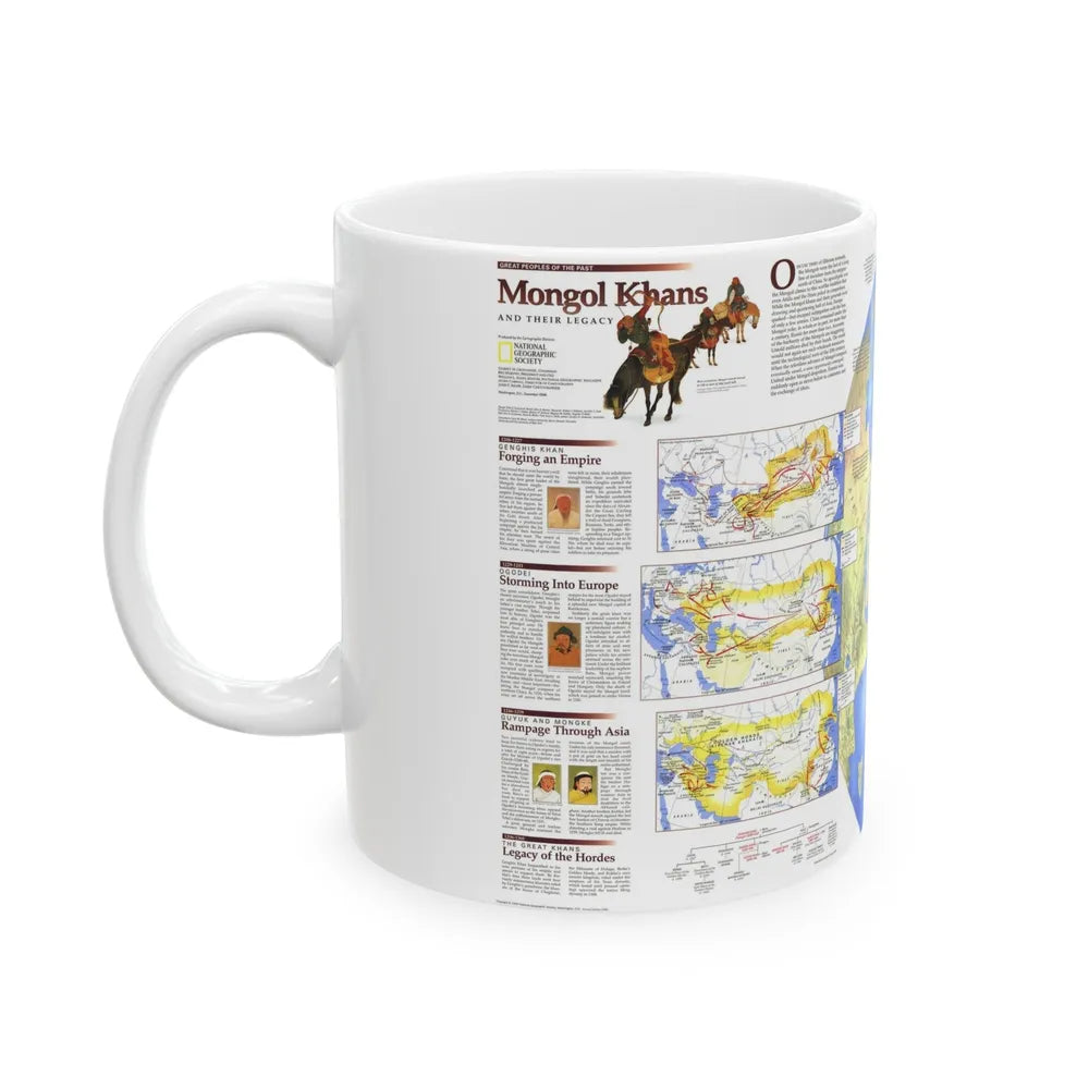 Mongol Khans and Their Legacy (1996) (Map) White Coffee Mug-Go Mug Yourself