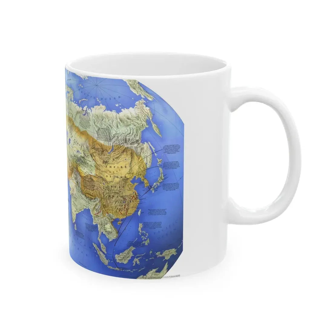 Mongol Khans and Their Legacy (1996) (Map) White Coffee Mug - Go Mug Yourself