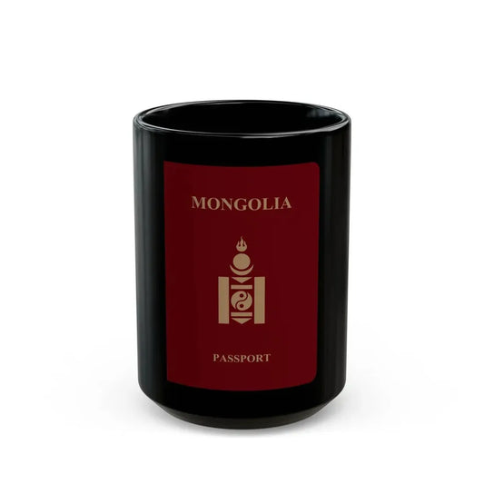 Mongolia Passport - Black Coffee Mug 15oz - Go Mug Yourself