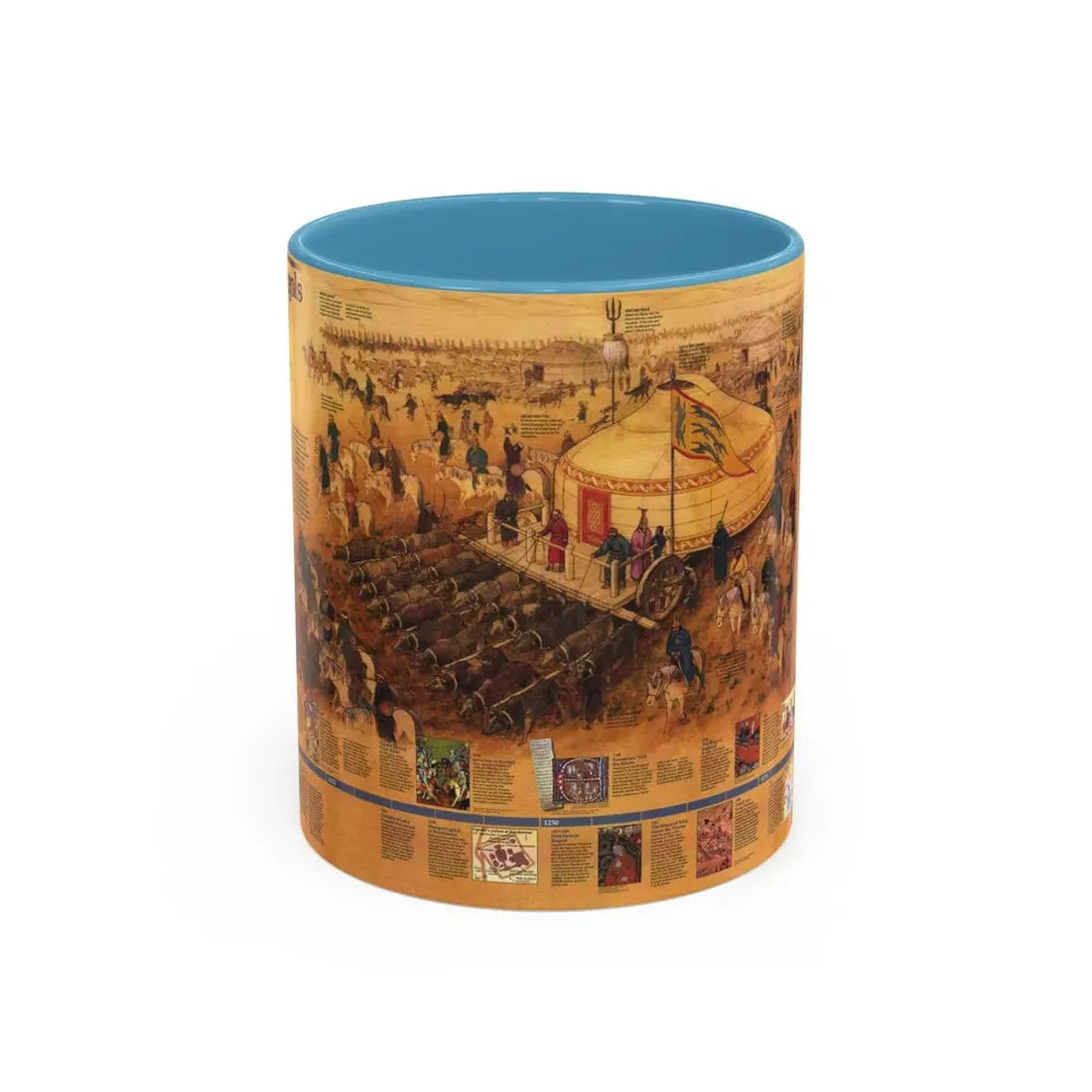Mongols, The (1996) (Map) Accent Coffee Mug 11oz Light Blue - Go Mug Yourself