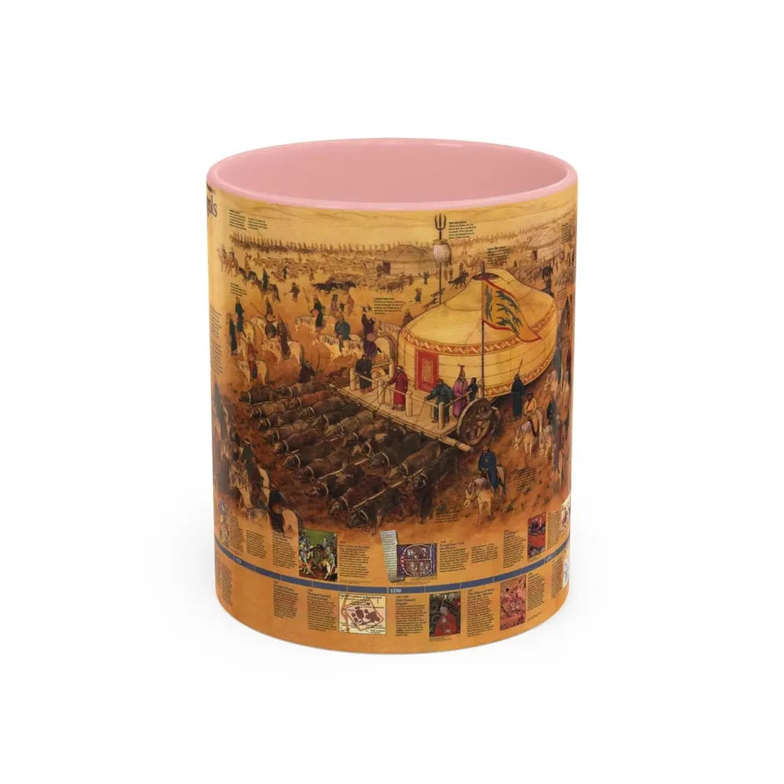 Mongols, The (1996) (Map) Accent Coffee Mug 11oz Pink - Go Mug Yourself