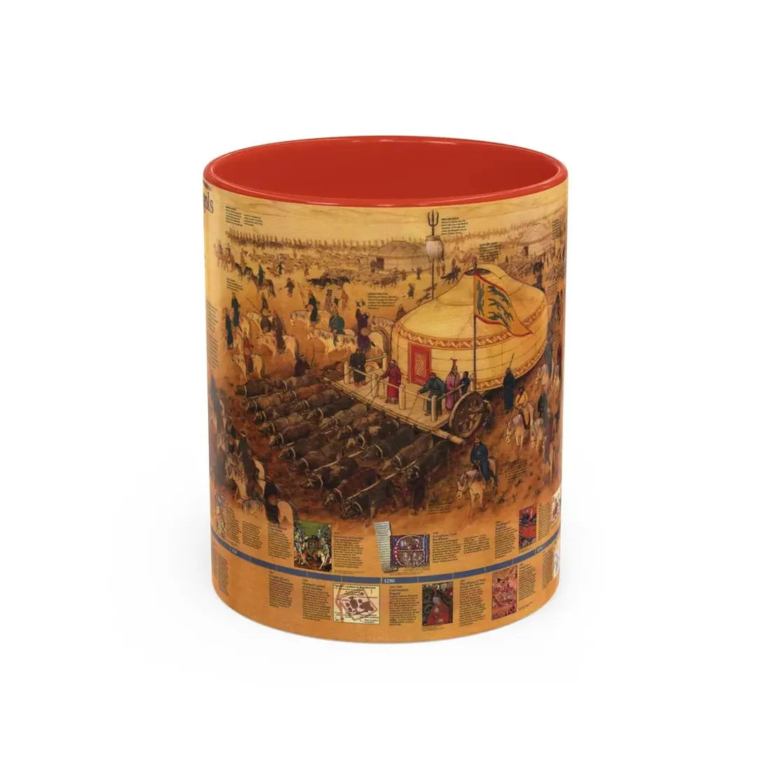 Mongols, The (1996) (Map) Accent Coffee Mug 11oz Red - Go Mug Yourself