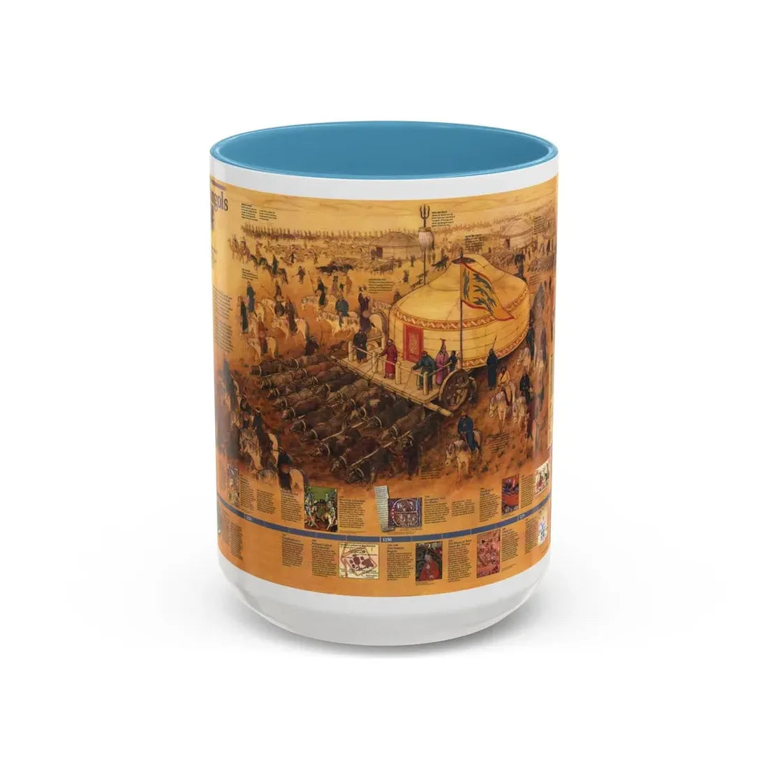 Mongols, The (1996) (Map) Accent Coffee Mug 15oz Light Blue - Go Mug Yourself