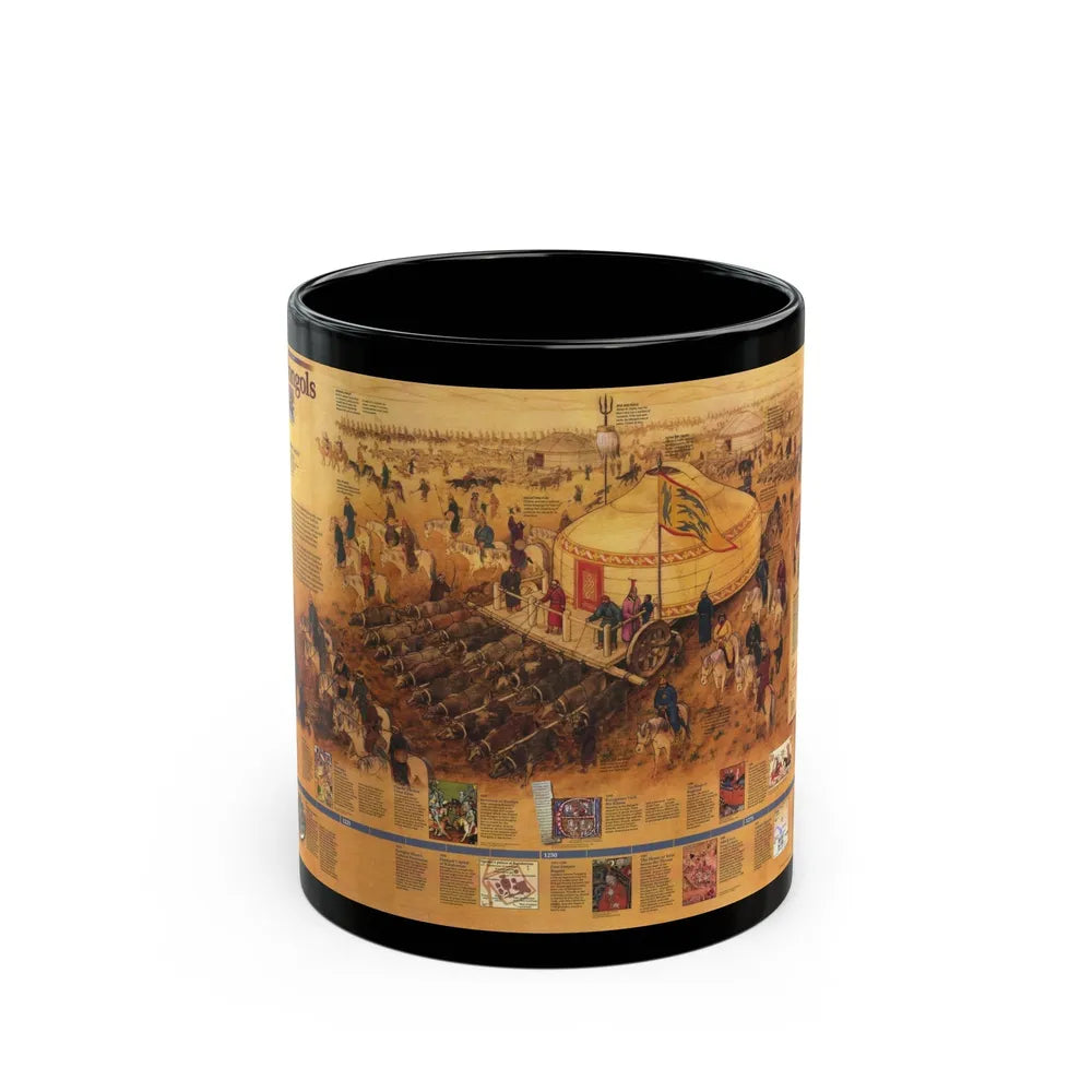 Mongols, The (1996) (Map) Black Coffee Mug-11oz-Go Mug Yourself