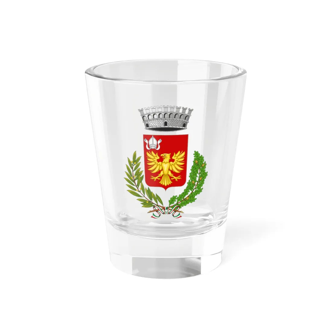 Mongrassano-Stemma (Italy) (Coat of Arms) Shot Glass 1.5oz 1.5oz - Go Mug Yourself