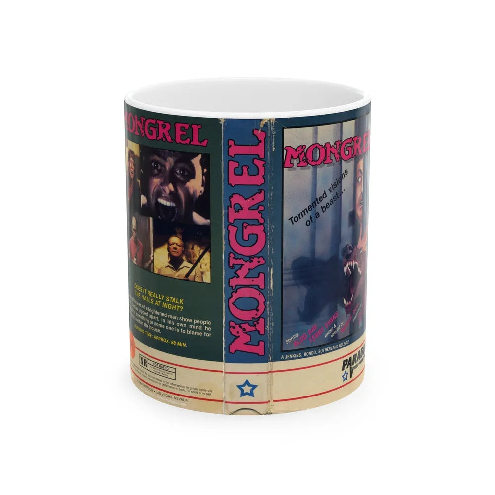 MONGREL (VHS COVER) - White Coffee Mug-11oz-Go Mug Yourself