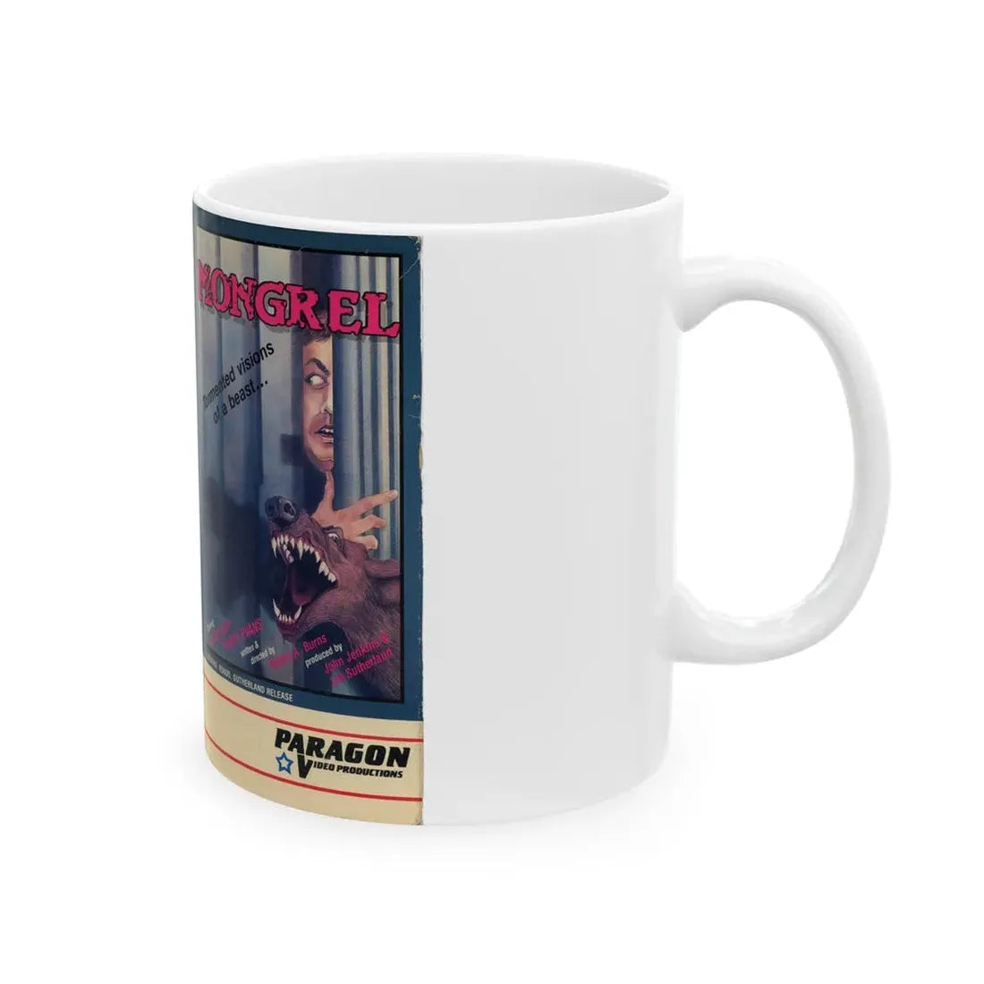 MONGREL (VHS COVER) - White Coffee Mug - Go Mug Yourself