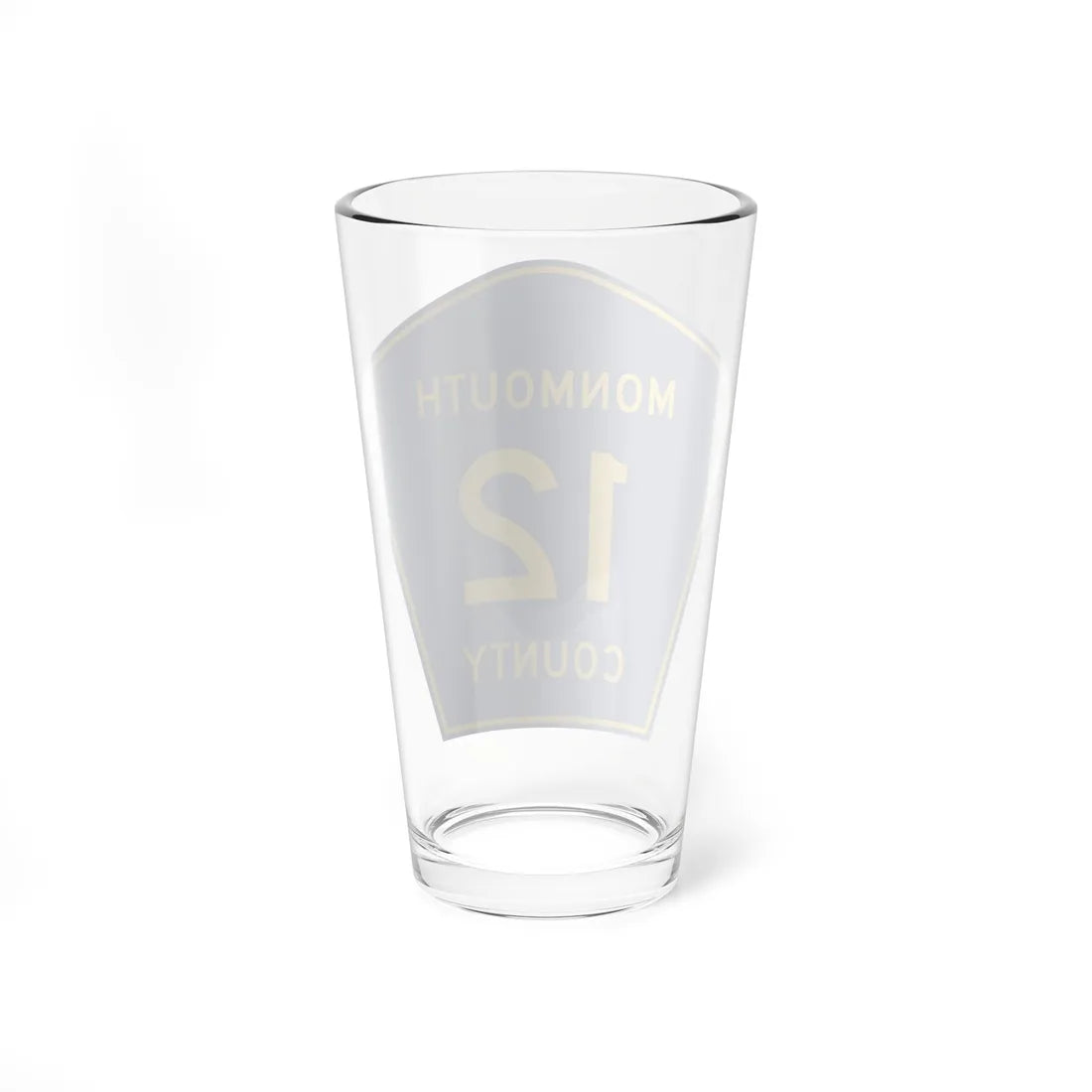 Monmouth County Route 12 NJ (New Jersey) (Road Sign) Pint Glass 16oz - Go Mug Yourself