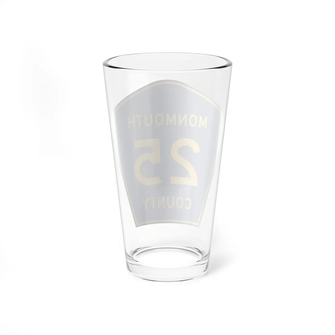 Monmouth County Route 25 NJ (New Jersey) (Road Sign) Pint Glass 16oz - Go Mug Yourself