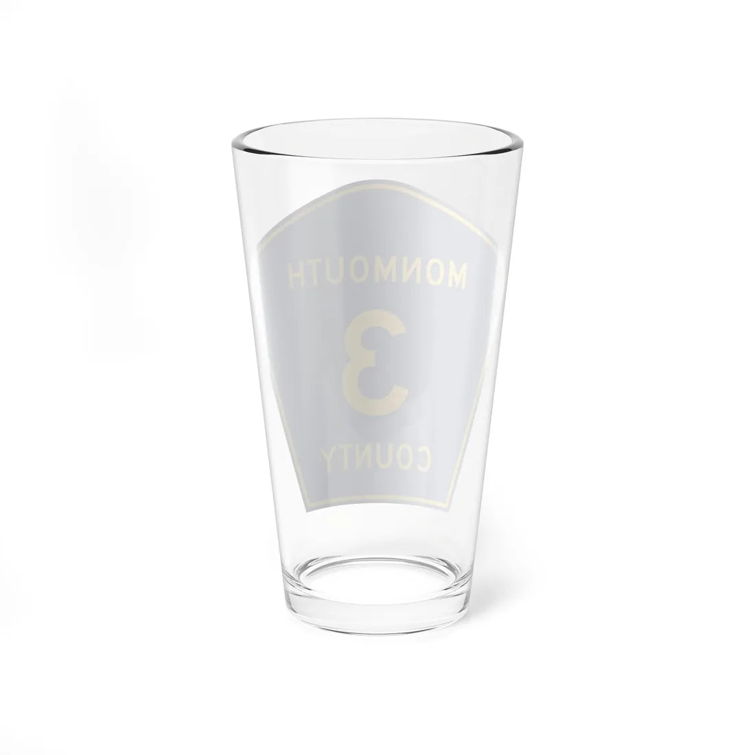 Monmouth County Route 3 NJ (New Jersey) (Road Sign) Pint Glass 16oz - Go Mug Yourself